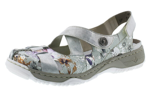 Rieker Damensandale offwithe-metallic/ice