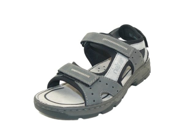 Rieker - Herrensandale - blei/grigio/schwarz