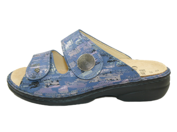 Finn Comfort Sansibar Damenpantolette Seablue Tayfun