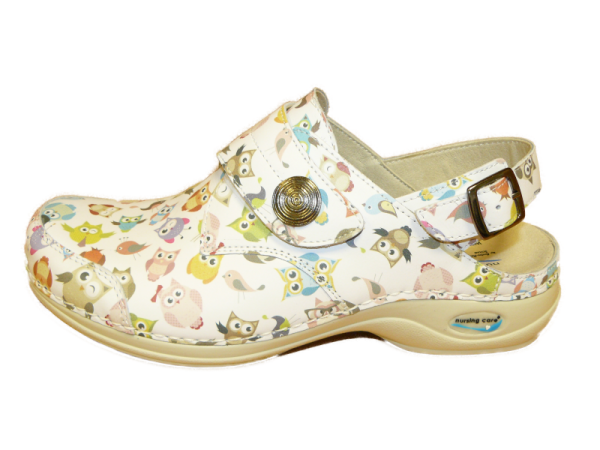 Rhön-Rennsteig - Talin - Clog - Weiss/Eule Größe 42