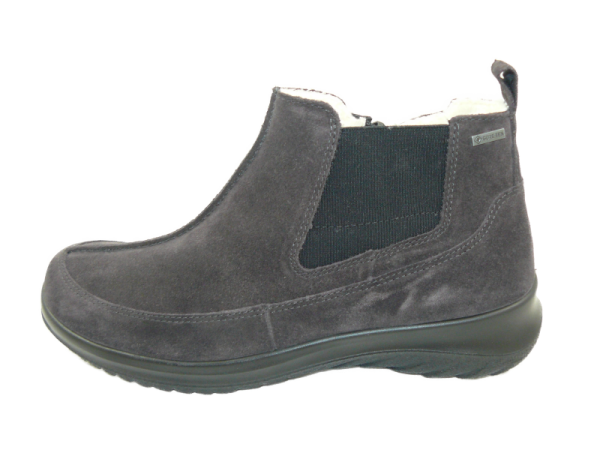 Legero - Damenstiefel - Grau - Velour - GoreTex - Weite G Größe 8,0