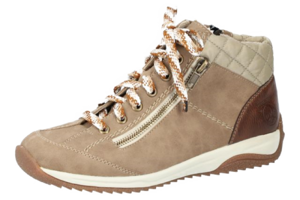 Rieker Damenstiefel fango/brandy/beige