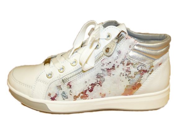 Ara - ROM- Damenschnürstiefel - Fresco-Weiss/Silber