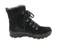 Legero - Damenschnürstiefel - NOVARA - Schwarz - Velour - Weite G Größe 6,0