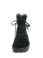 Legero - Damenschnürstiefel - NOVARA - Schwarz - Velour - Weite G Größe 6,0