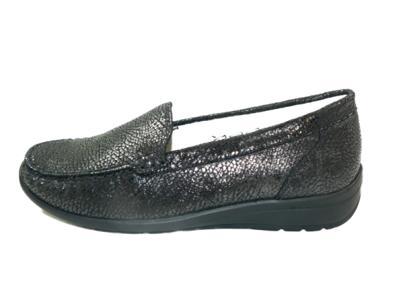 Waldläufer - Hinata - Damenslipper - Zac asphalt -  Weite H   Größe 6,0