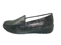 Waldläufer - Hinata - Damenslipper - Zac asphalt -  Weite H   Größe 6,0