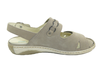 Waldläufer GARDA Damensandale beige Nubuk Weite G  Größe 8,5