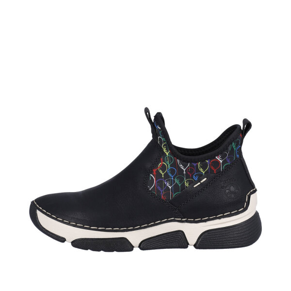 Rieker Damenstiefelette schwarz/schwarz-balao