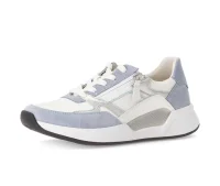 Gabor - Chev/MeshM/Dvel/Met - Damenslipper - weiss/lagune
