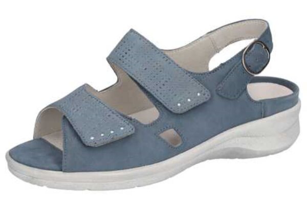 Waldläufer Merle Damensandale denim silber Weite M