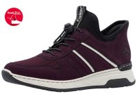 Rieker - Damenstiefelette - brombeer/offwhite/schwarz