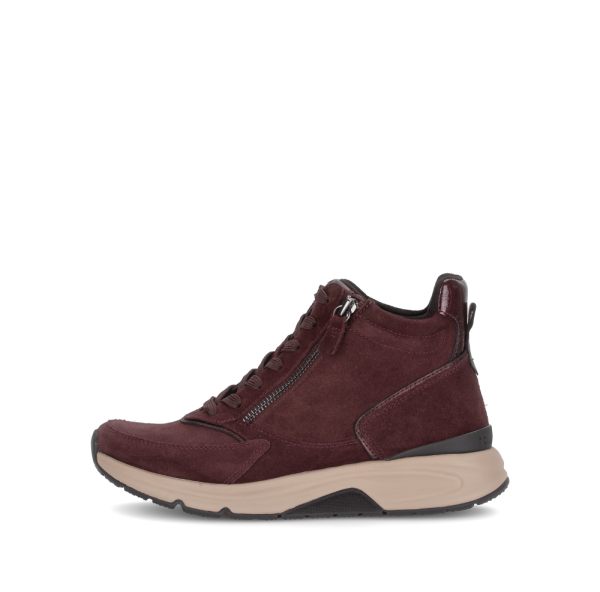 Gabor - Rollingsoft - Damenstiefel - Velour/Lack - merlot