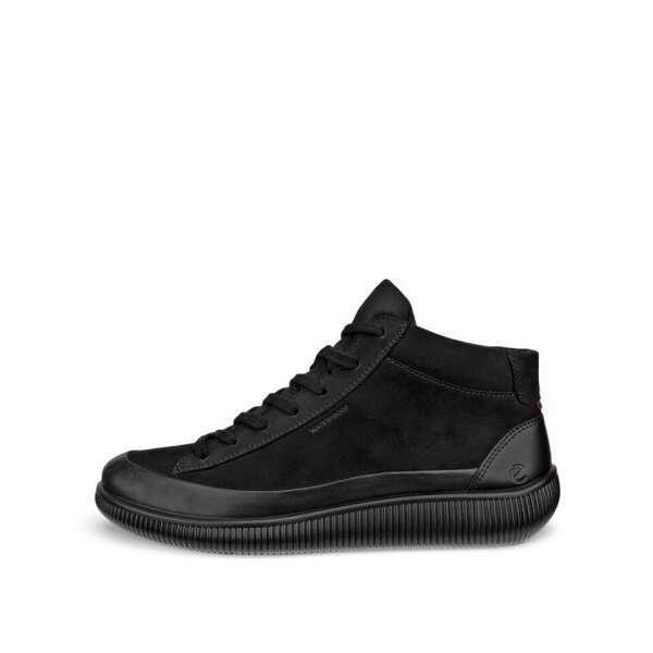 Ecco - Soft Zero Bootie Wp - Damenschnürstiefel - Black/Black