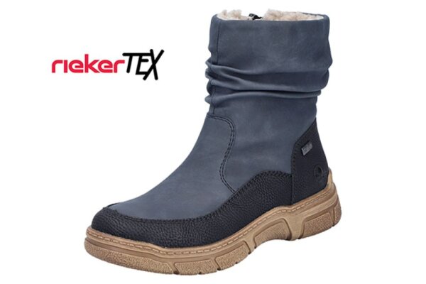 Rieker - Damenstiefel - schwarz/pazifik