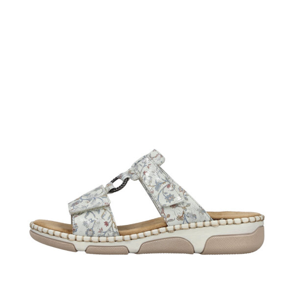 Rieker Damenpantolette hellgrau-multi