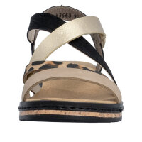 Rieker Damensandale shell/beige/lightgold/schwarz