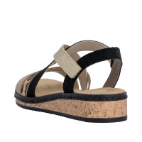 Rieker Damensandale shell/beige/lightgold/schwarz