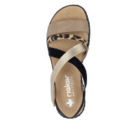 Rieker Damensandale shell/beige/lightgold/schwarz