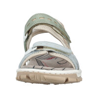 Rieker Damensandale bleu/crema/peppermint/nude/perl