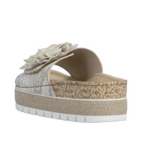 Rieker Damenpantolette offwithe-gold/muschel