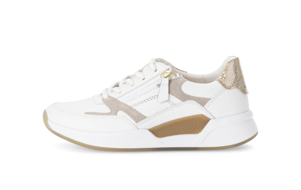 Gabor - rollingsoft - Chevron/Dream - Damenschnürer - weiss/oasi/platino