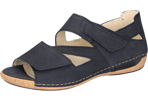 Waldläufer Heliett Damensandale marine Weite H