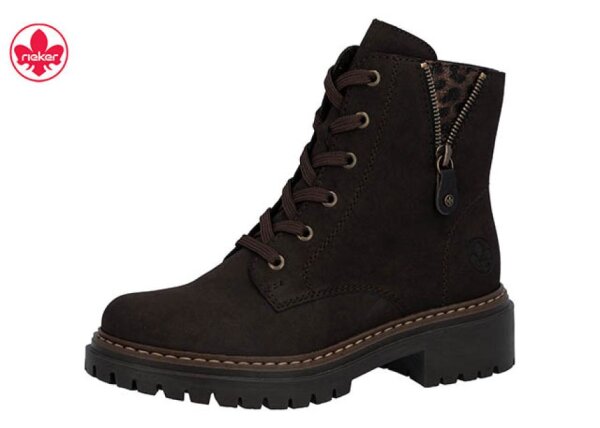Rieker Damenstiefel nougat/antik/espresso