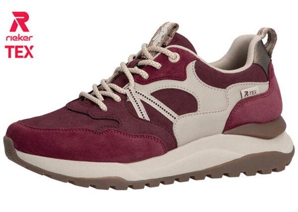 Rieker Damensneaker bordeaux/perle/bronze