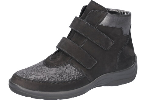 Waldläufer Hesna Damenklettstiefel Bronx schwarz Weite H